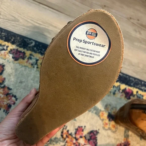 Bed Stu Tan Leather Wedge Sandals - Picture 5 of 11